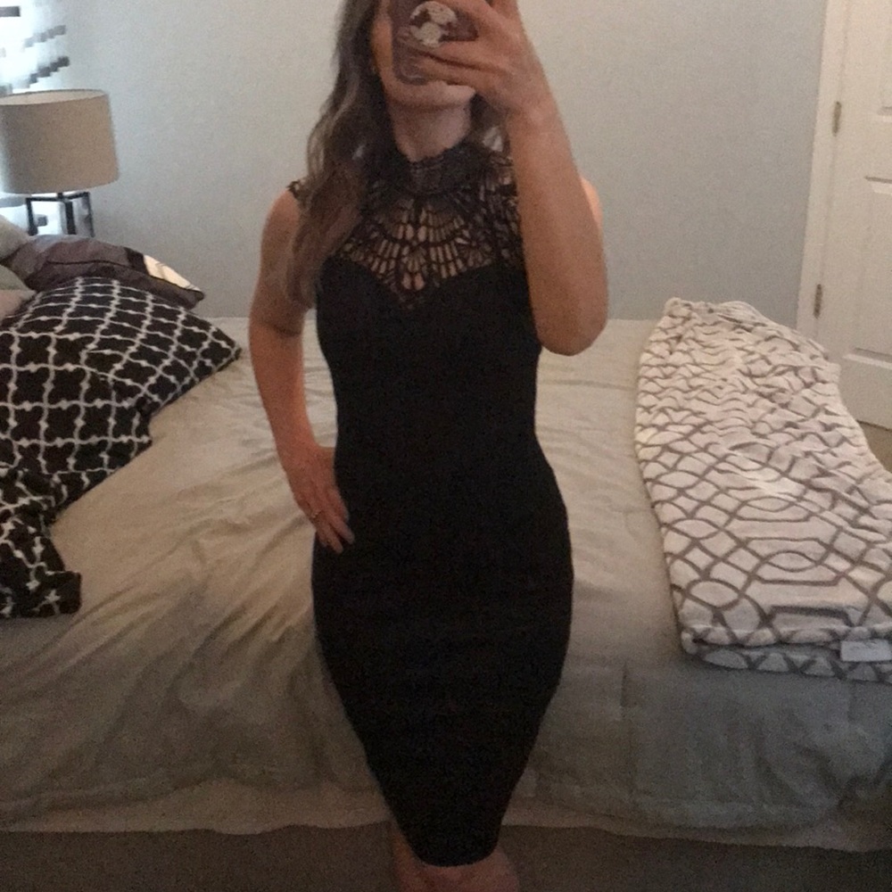 Little black lace dress